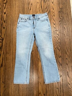 J. Crew Light Blue Mid-Rise Flare Crop Jeans
